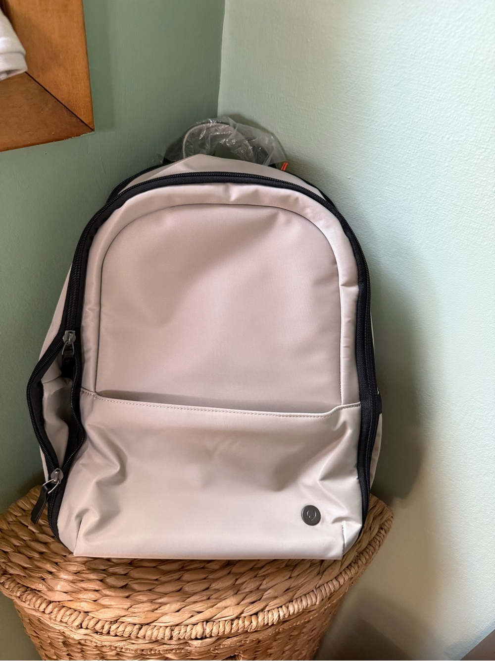 Anker Ivory Backpack with Black Trim
